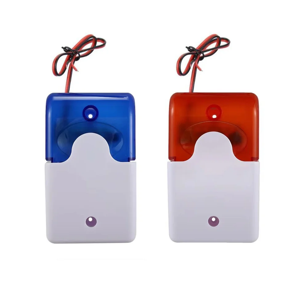 103 Sound Light Alarm Siren Horn Wired Adjustable
